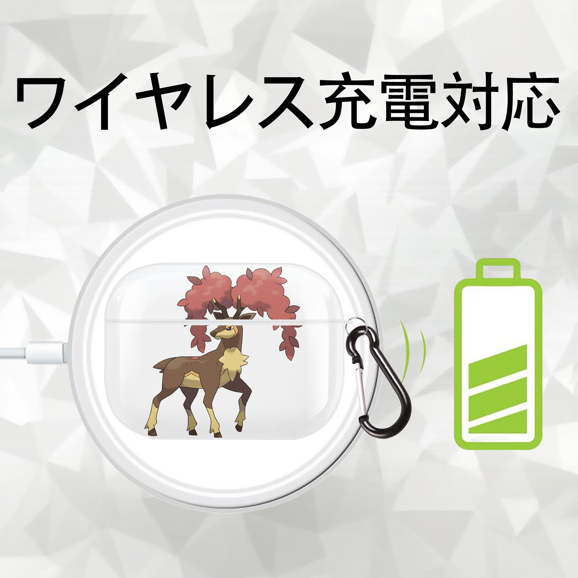 ポケットモンスター Pokémon 【AirPods Pro用】ハードシェル保護ケース 耐衝撃・防指紋・カラビナ付き商品仕様