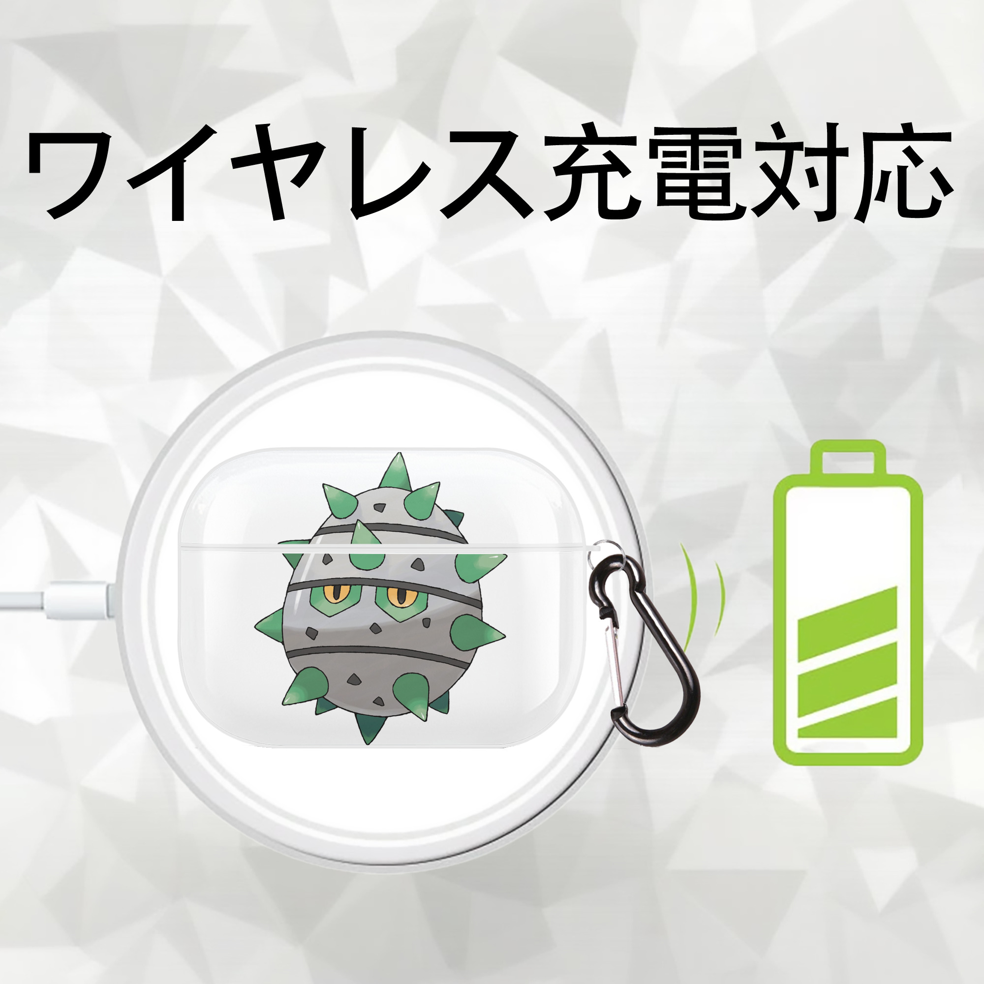 ポケットモンスター Pokémon 【AirPods Pro用】ハードシェル保護ケース 耐衝撃・防指紋・カラビナ付き商品仕様