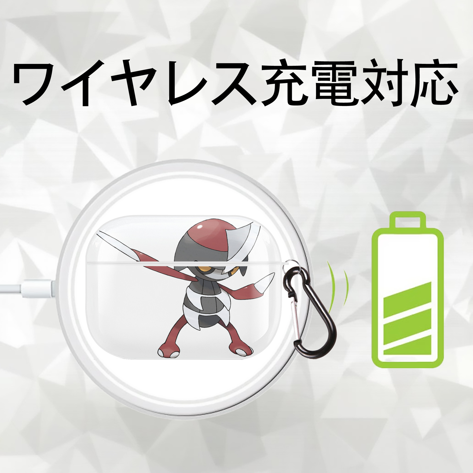 ポケットモンスター Pokémon 【AirPods Pro用】ハードシェル保護ケース 耐衝撃・防指紋・カラビナ付き商品仕様