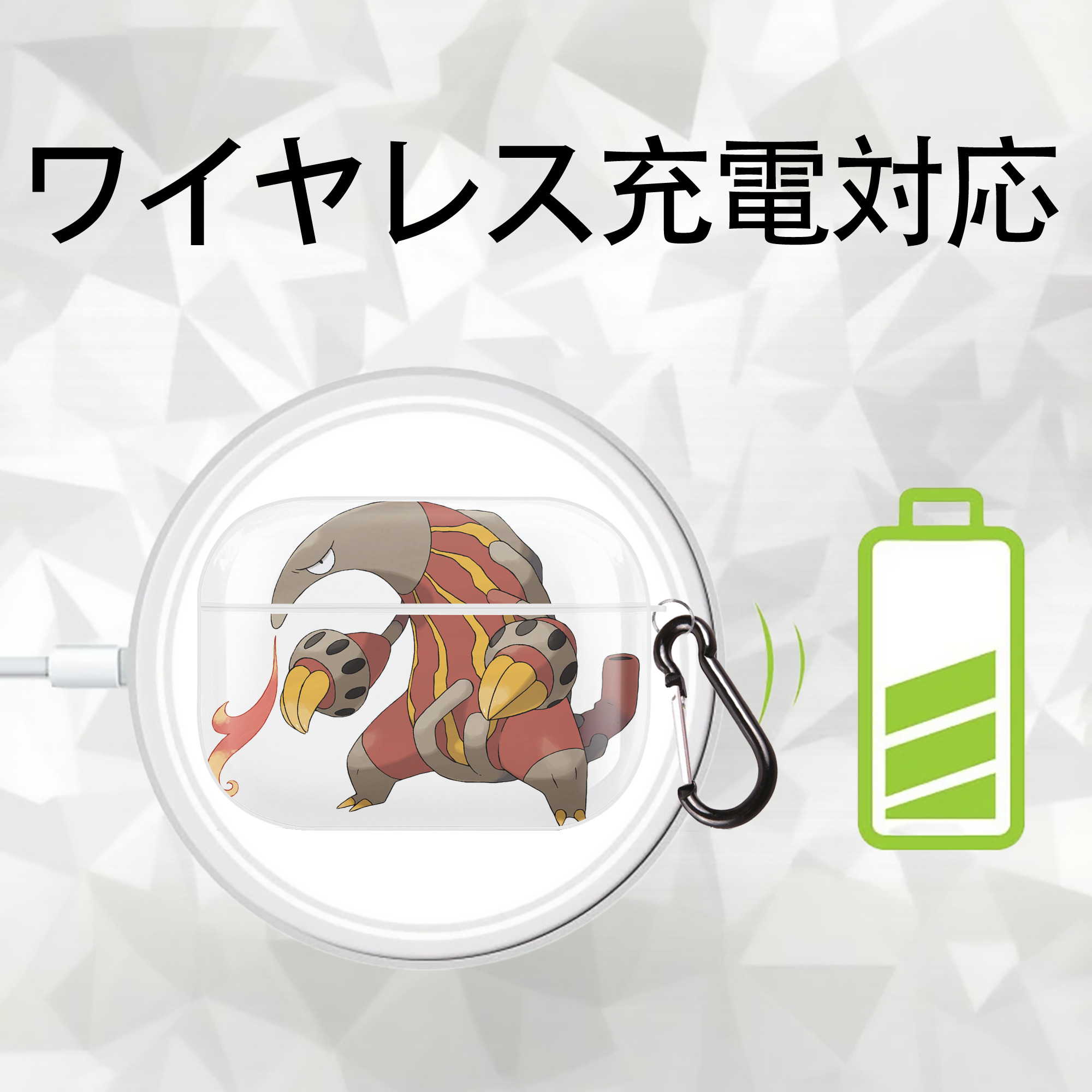ポケットモンスター Pokémon 【AirPods Pro用】ハードシェル保護ケース 耐衝撃・防指紋・カラビナ付き商品仕様