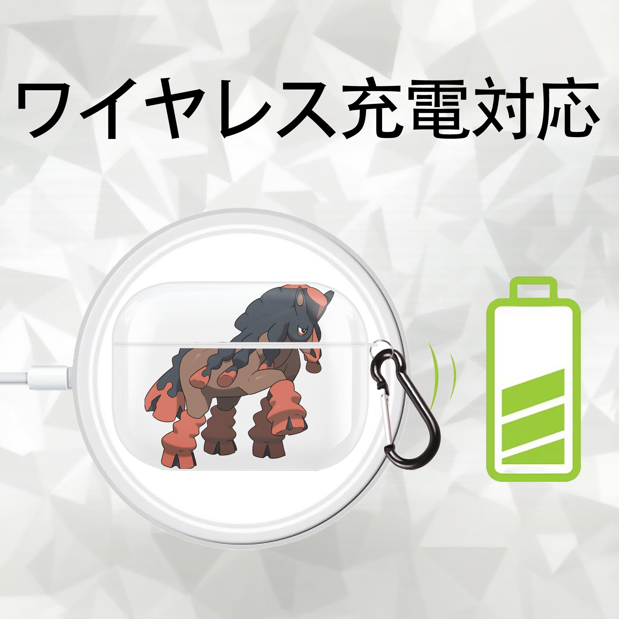ポケットモンスター Pokémon 【AirPods Pro用】ハードシェル保護ケース 耐衝撃・防指紋・カラビナ付き商品仕様
