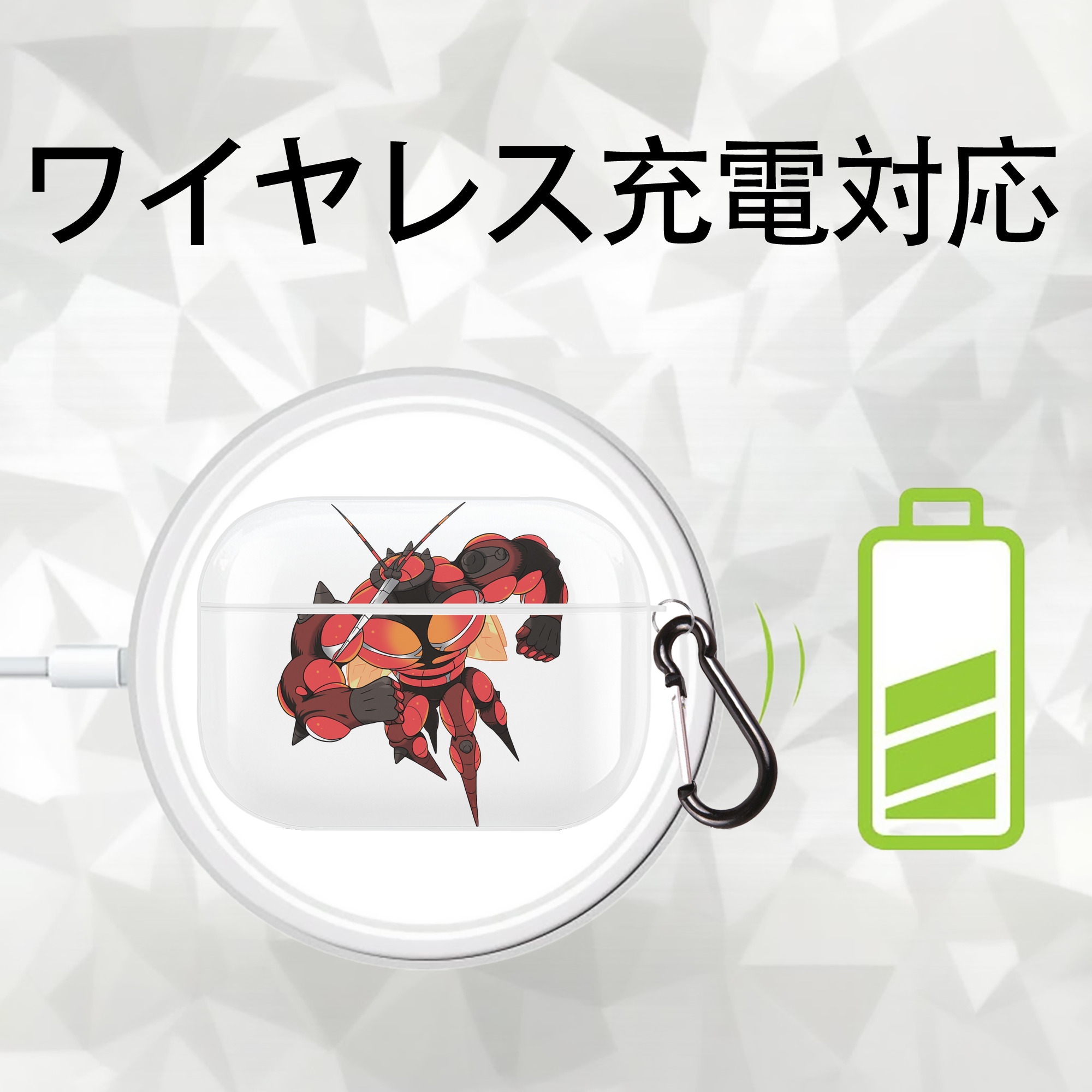 ポケットモンスター Pokémon 【AirPods Pro用】ハードシェル保護ケース 耐衝撃・防指紋・カラビナ付き商品仕様