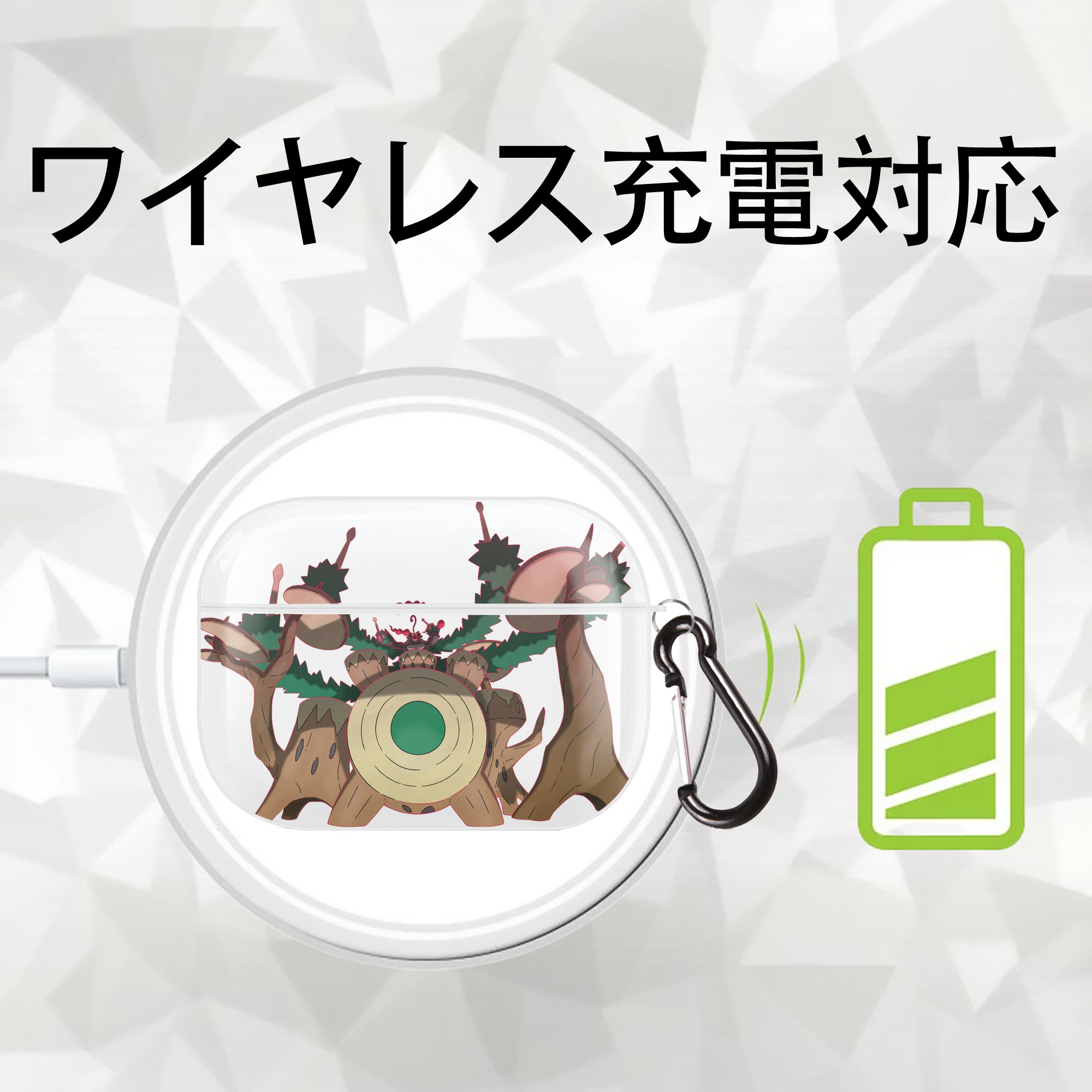 ポケットモンスター Pokémon 【AirPods Pro用】ハードシェル保護ケース 耐衝撃・防指紋・カラビナ付き商品仕様