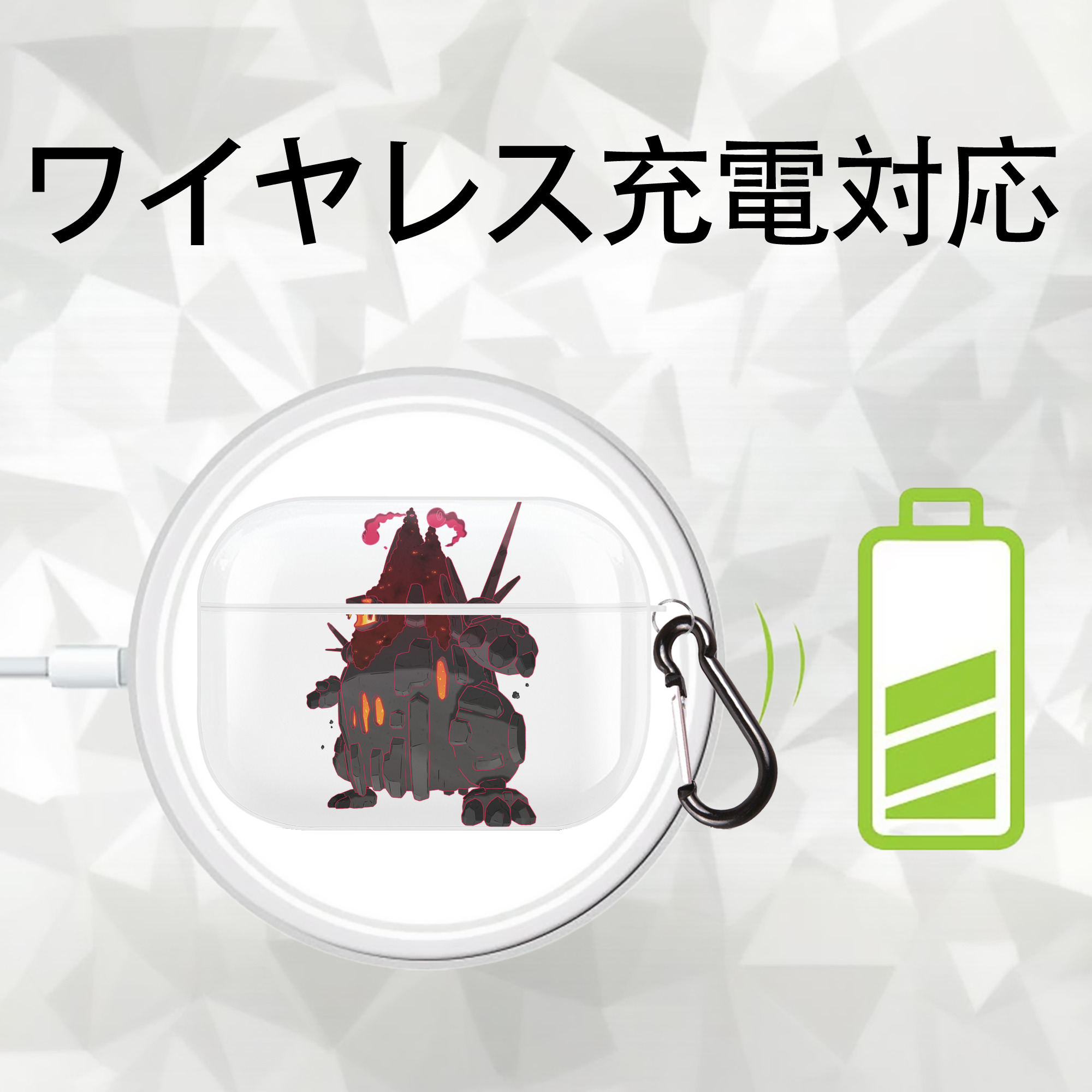 ポケットモンスター Pokémon 【AirPods Pro用】ハードシェル保護ケース 耐衝撃・防指紋・カラビナ付き商品仕様