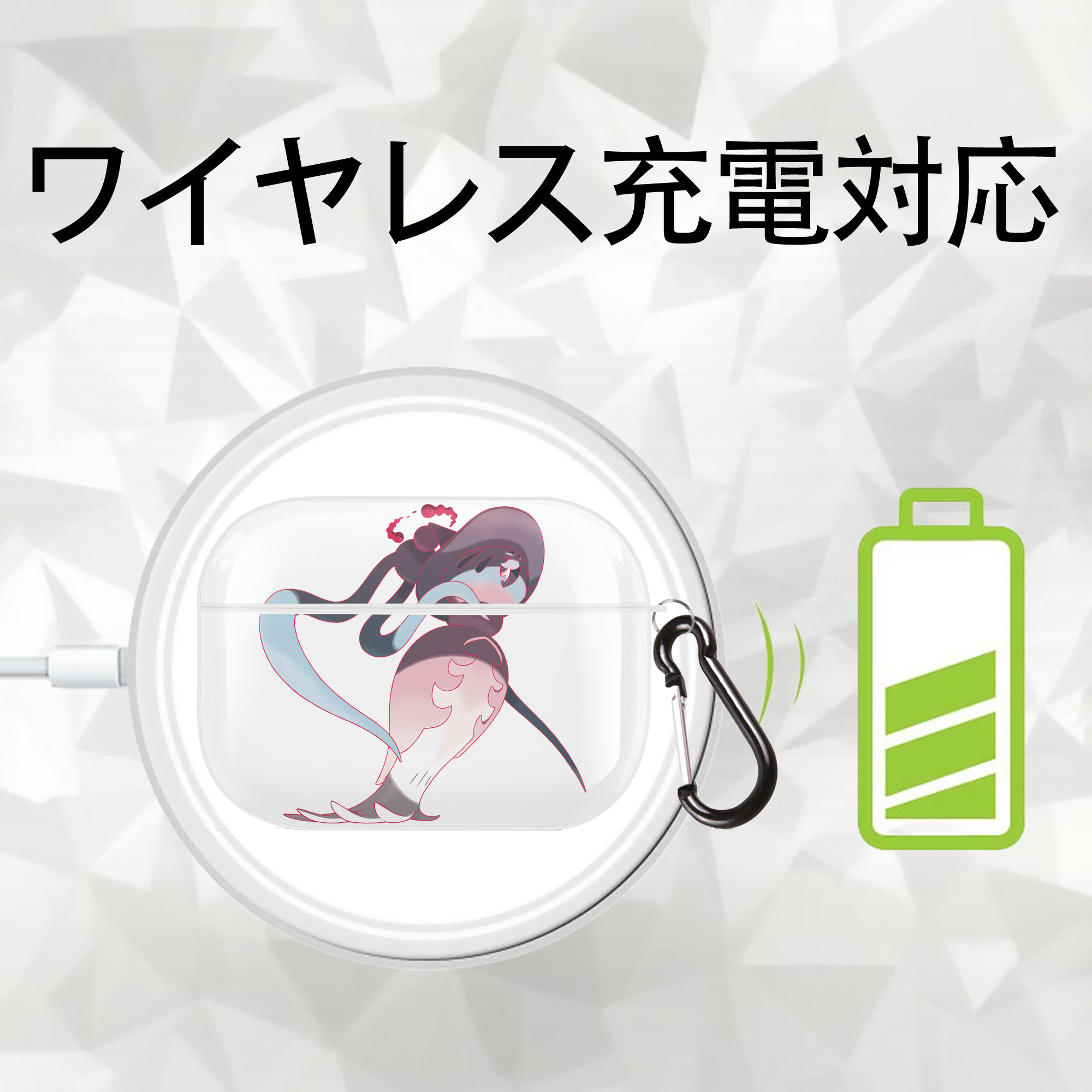 ポケットモンスター Pokémon 【AirPods Pro用】ハードシェル保護ケース 耐衝撃・防指紋・カラビナ付き商品仕様