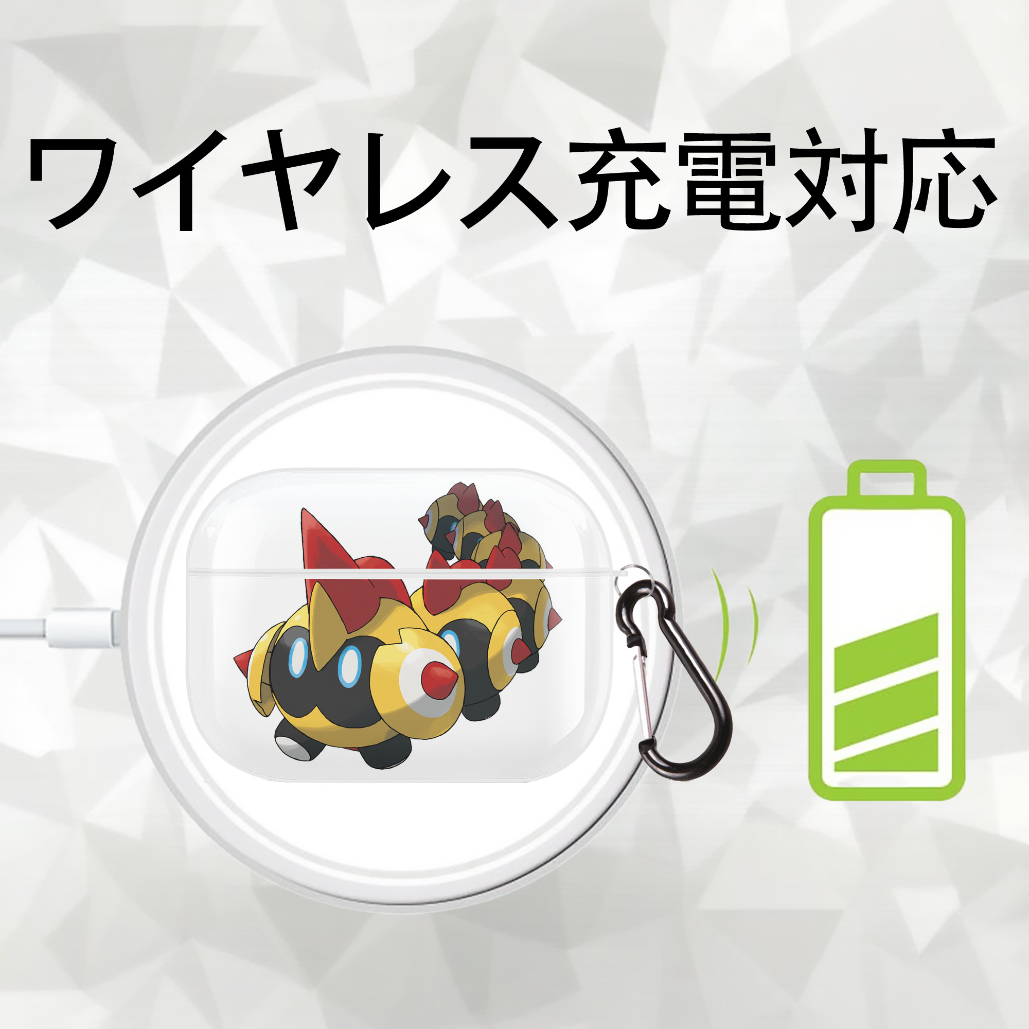 ポケットモンスター Pokémon 【AirPods Pro用】ハードシェル保護ケース 耐衝撃・防指紋・カラビナ付き商品仕様