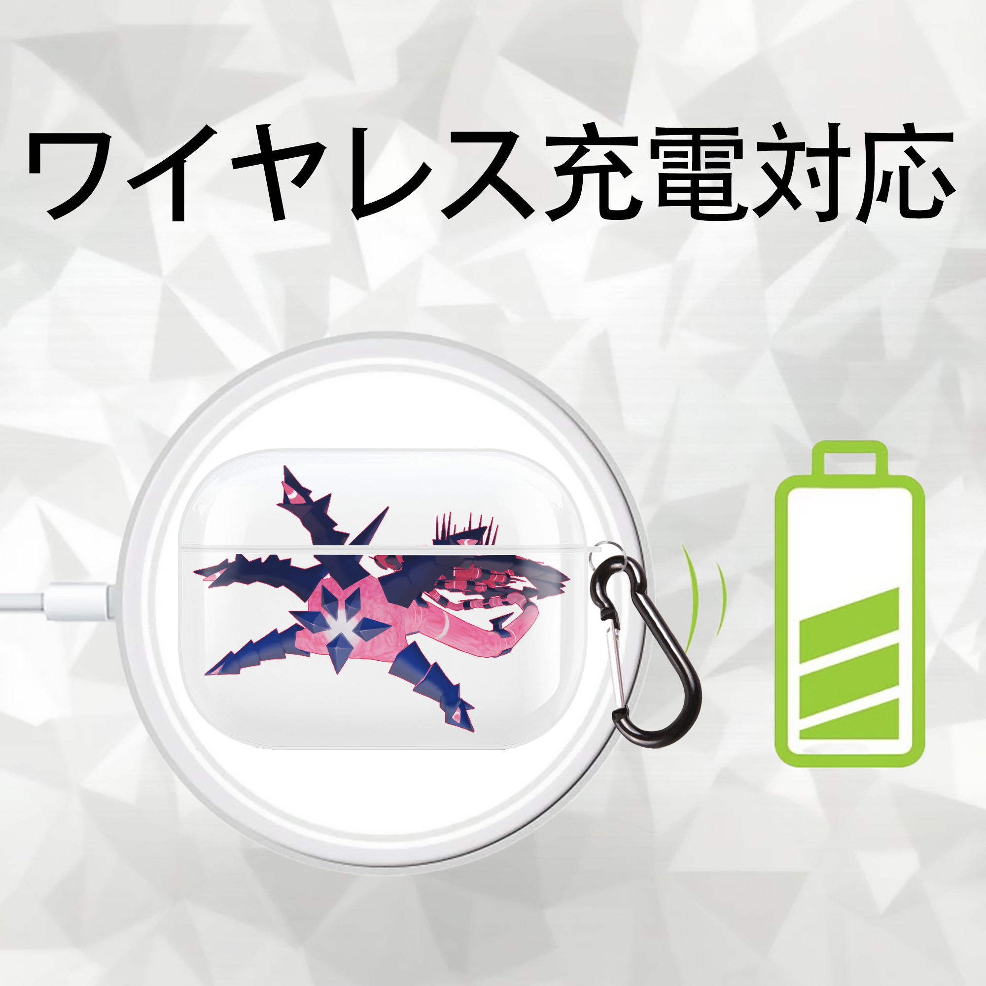 ポケットモンスター Pokémon 【AirPods Pro用】ハードシェル保護ケース 耐衝撃・防指紋・カラビナ付き商品仕様