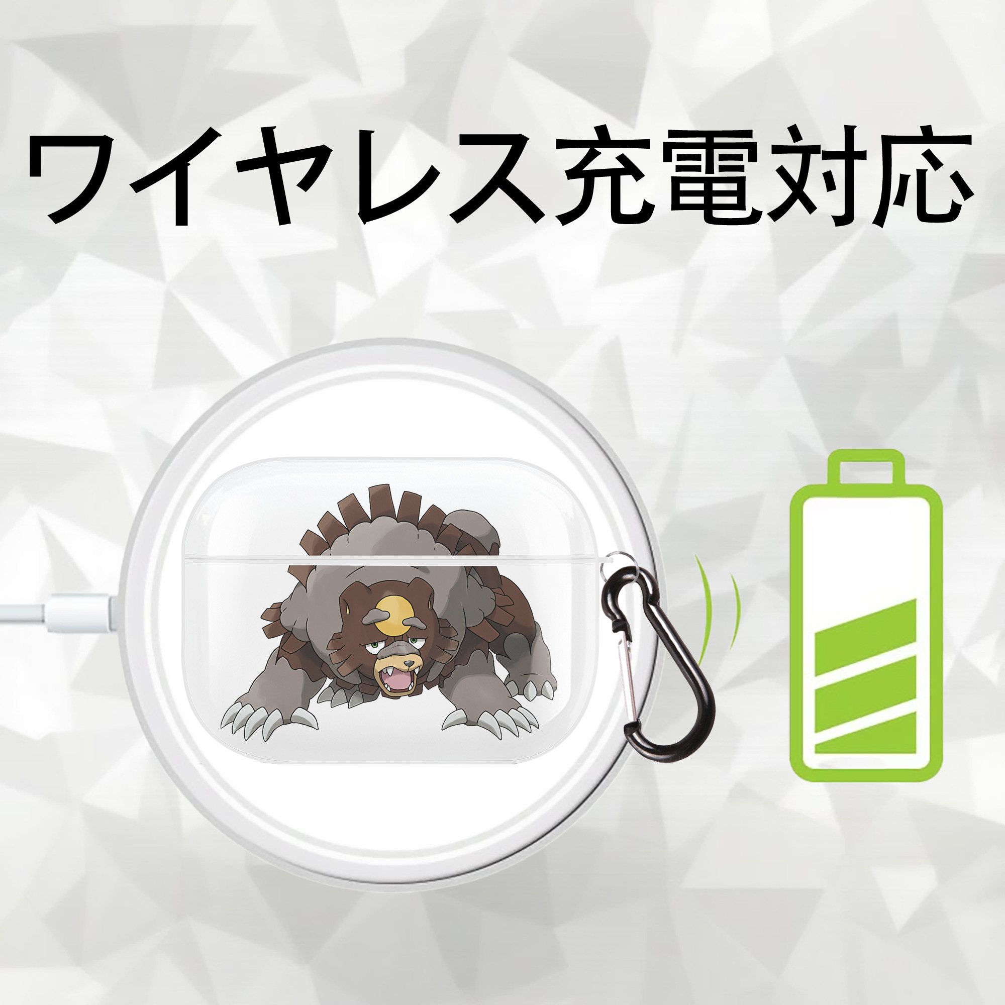 ポケットモンスター Pokémon 【AirPods Pro用】ハードシェル保護ケース 耐衝撃・防指紋・カラビナ付き商品仕様