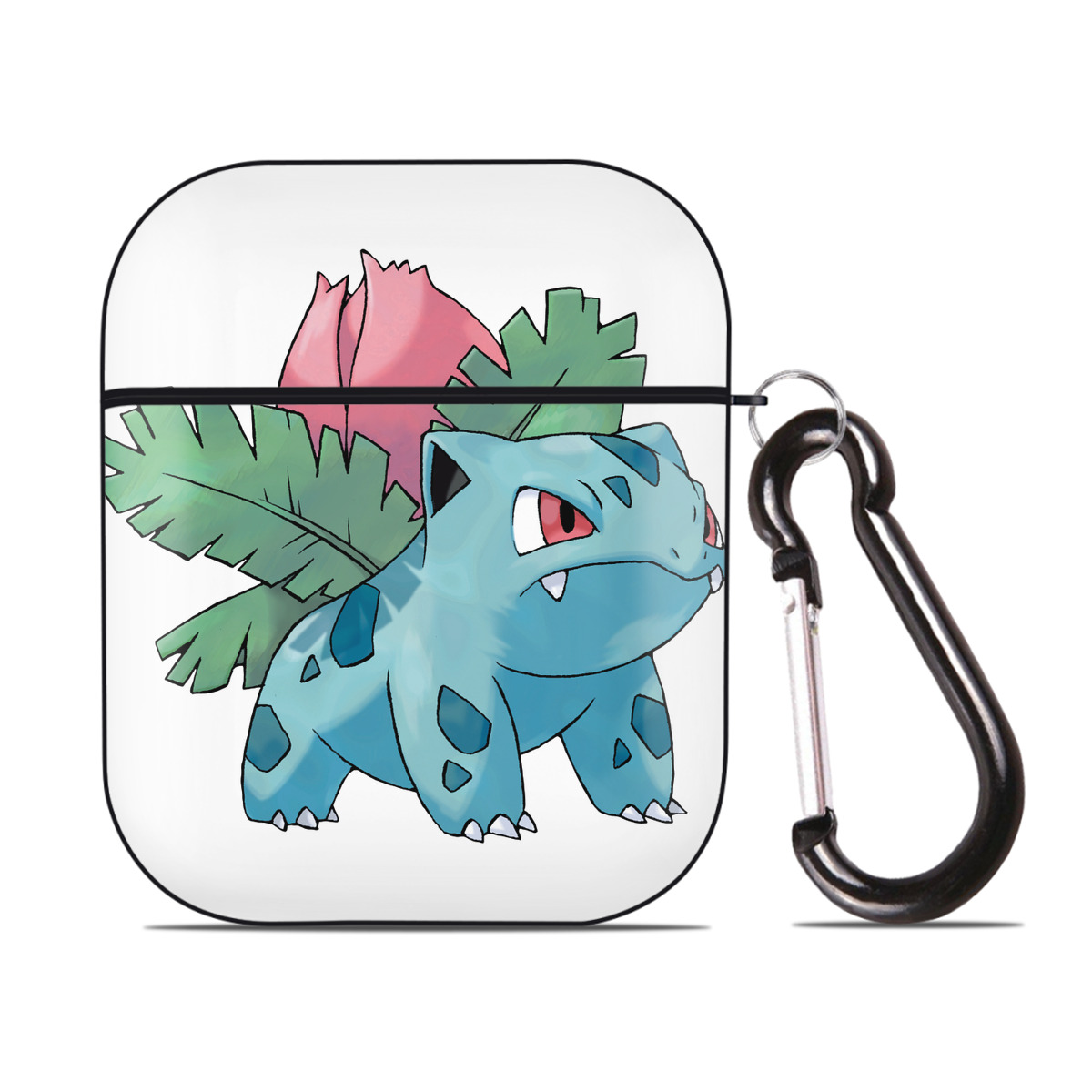 （画像用） ポケットモンスター Pokémon AirPods 第2世代保護ケース ハードシェル ブラック 耐衝撃・防指紋・カラビナ付き