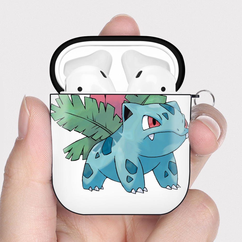 （画像用） ポケットモンスター Pokémon AirPods 第2世代保護ケース ハードシェル ブラック 耐衝撃・防指紋・カラビナ付き