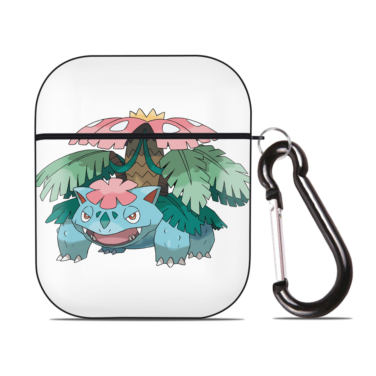 （画像用） ポケットモンスター Pokémon AirPods 第2世代保護ケース ハードシェル ブラック 耐衝撃・防指紋・カラビナ付き