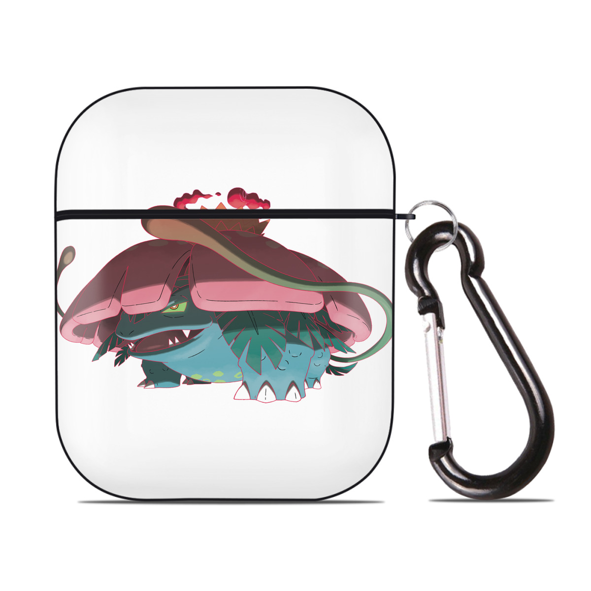 （画像用） ポケットモンスター Pokémon AirPods 第2世代保護ケース ハードシェル ブラック 耐衝撃・防指紋・カラビナ付き
