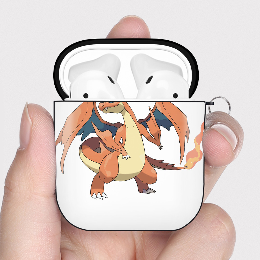 （画像用） ポケットモンスター Pokémon AirPods 第2世代保護ケース ハードシェル ブラック 耐衝撃・防指紋・カラビナ付き