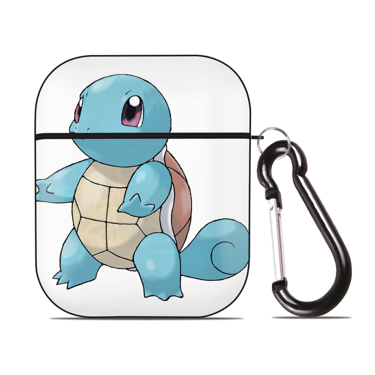 （画像用） ポケットモンスター Pokémon AirPods 第2世代保護ケース ハードシェル ブラック 耐衝撃・防指紋・カラビナ付き
