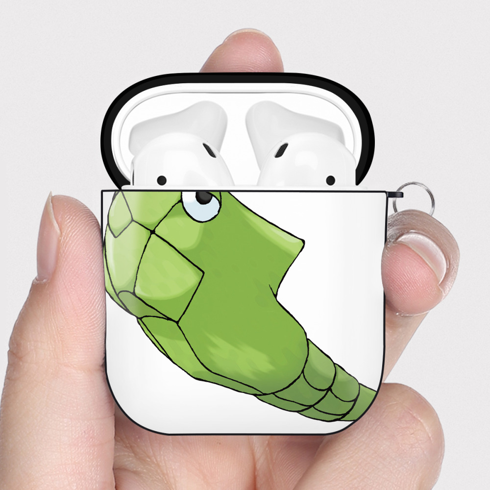 （画像用） ポケットモンスター Pokémon AirPods 第2世代保護ケース ハードシェル ブラック 耐衝撃・防指紋・カラビナ付き