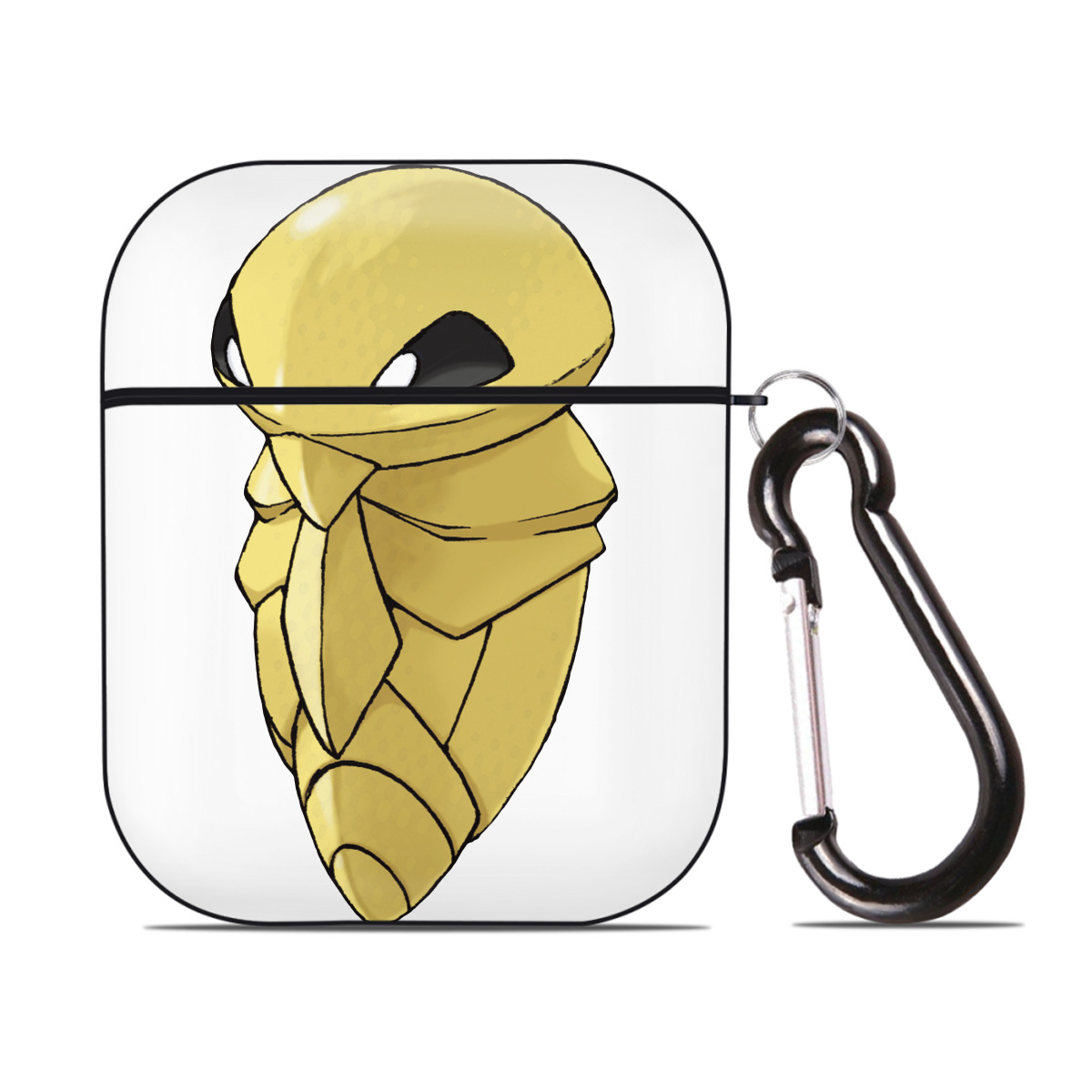 （画像用） ポケットモンスター Pokémon AirPods 第2世代保護ケース ハードシェル ブラック 耐衝撃・防指紋・カラビナ付き