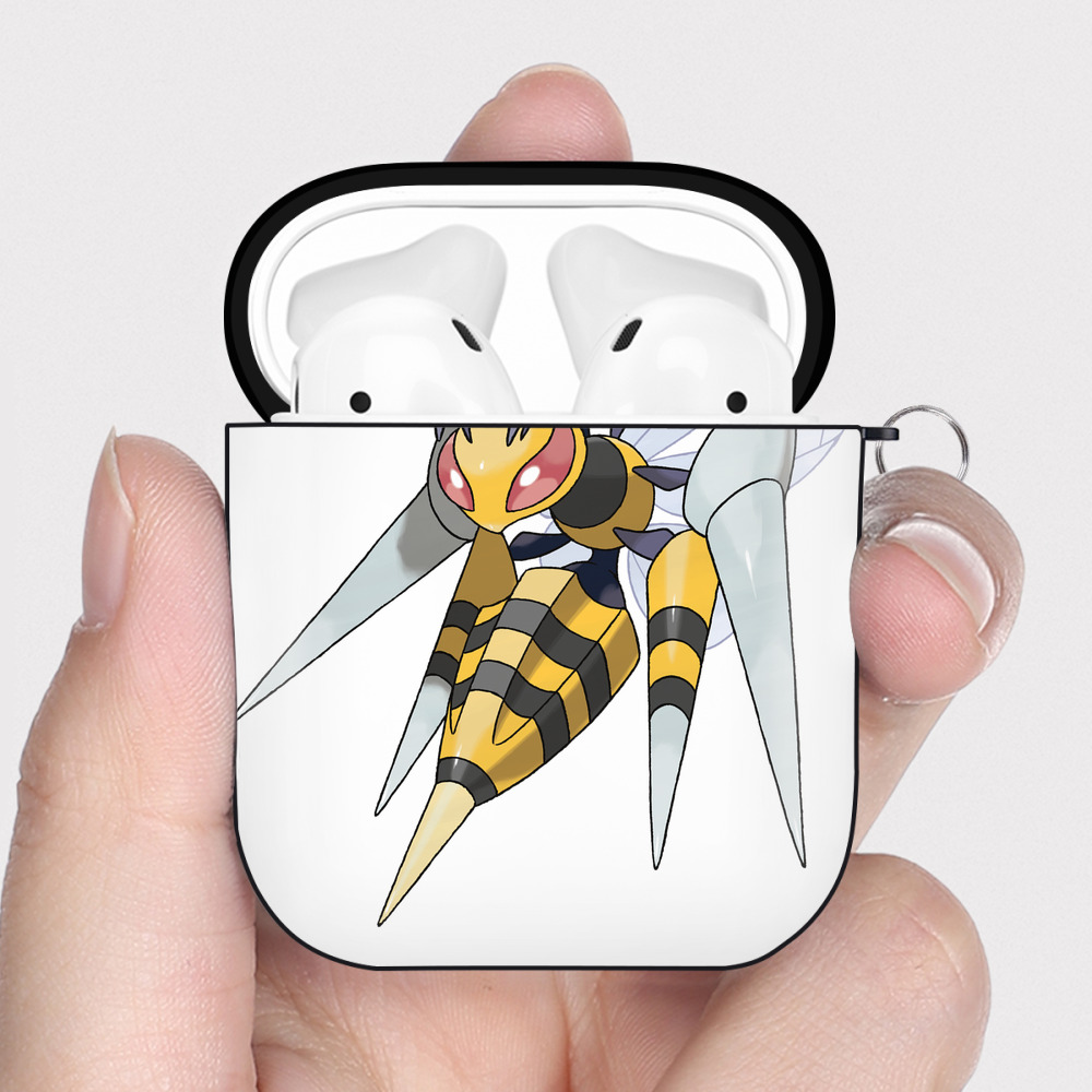 （画像用） ポケットモンスター Pokémon AirPods 第2世代保護ケース ハードシェル ブラック 耐衝撃・防指紋・カラビナ付き