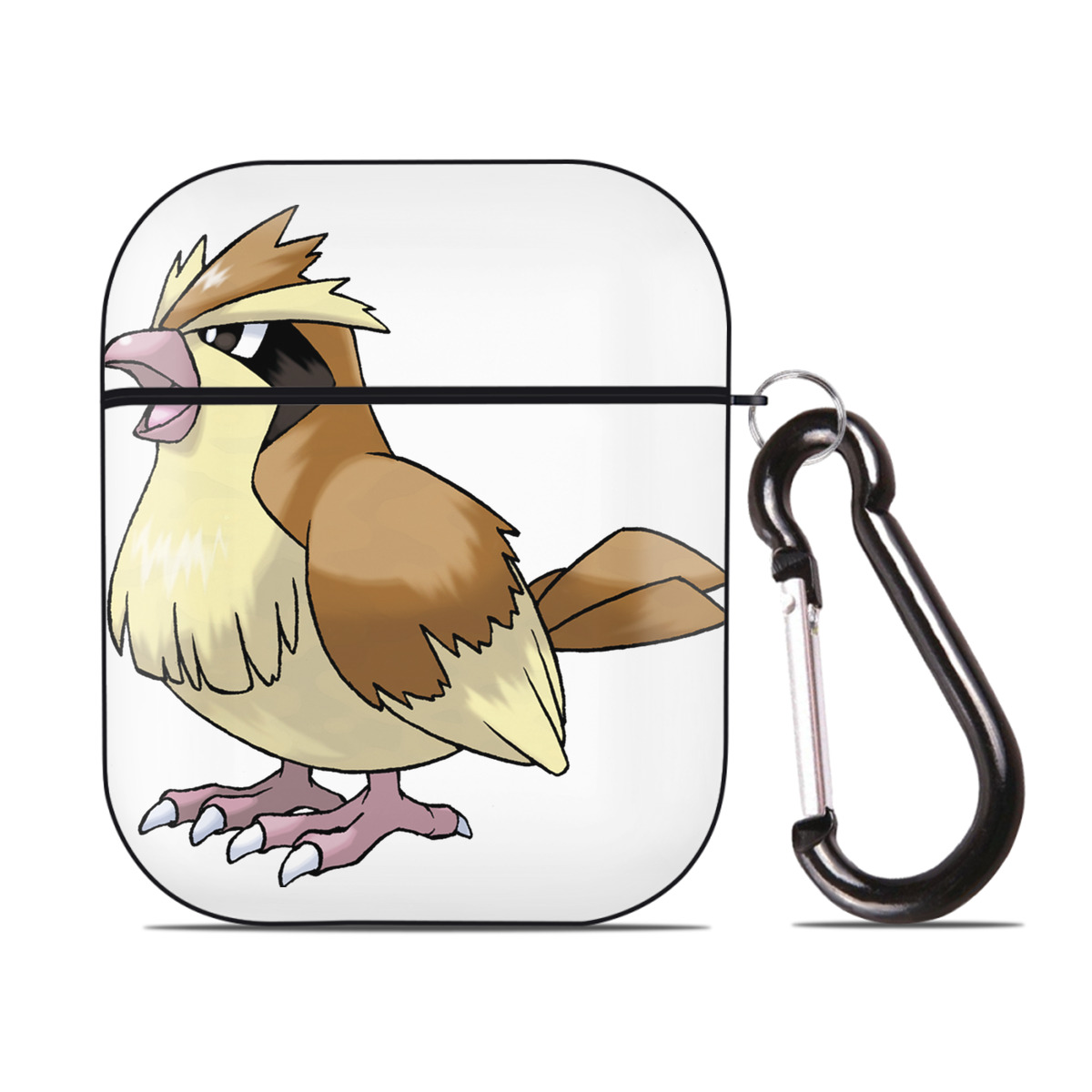 （画像用） ポケットモンスター Pokémon AirPods 第2世代保護ケース ハードシェル ブラック 耐衝撃・防指紋・カラビナ付き