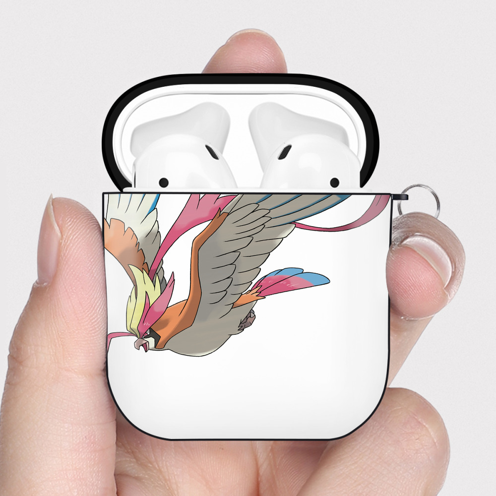 （画像用） ポケットモンスター Pokémon AirPods 第2世代保護ケース ハードシェル ブラック 耐衝撃・防指紋・カラビナ付き