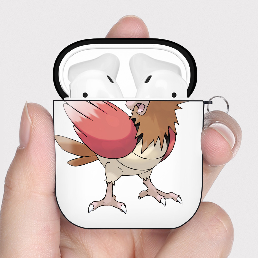 （画像用） ポケットモンスター Pokémon AirPods 第2世代保護ケース ハードシェル ブラック 耐衝撃・防指紋・カラビナ付き