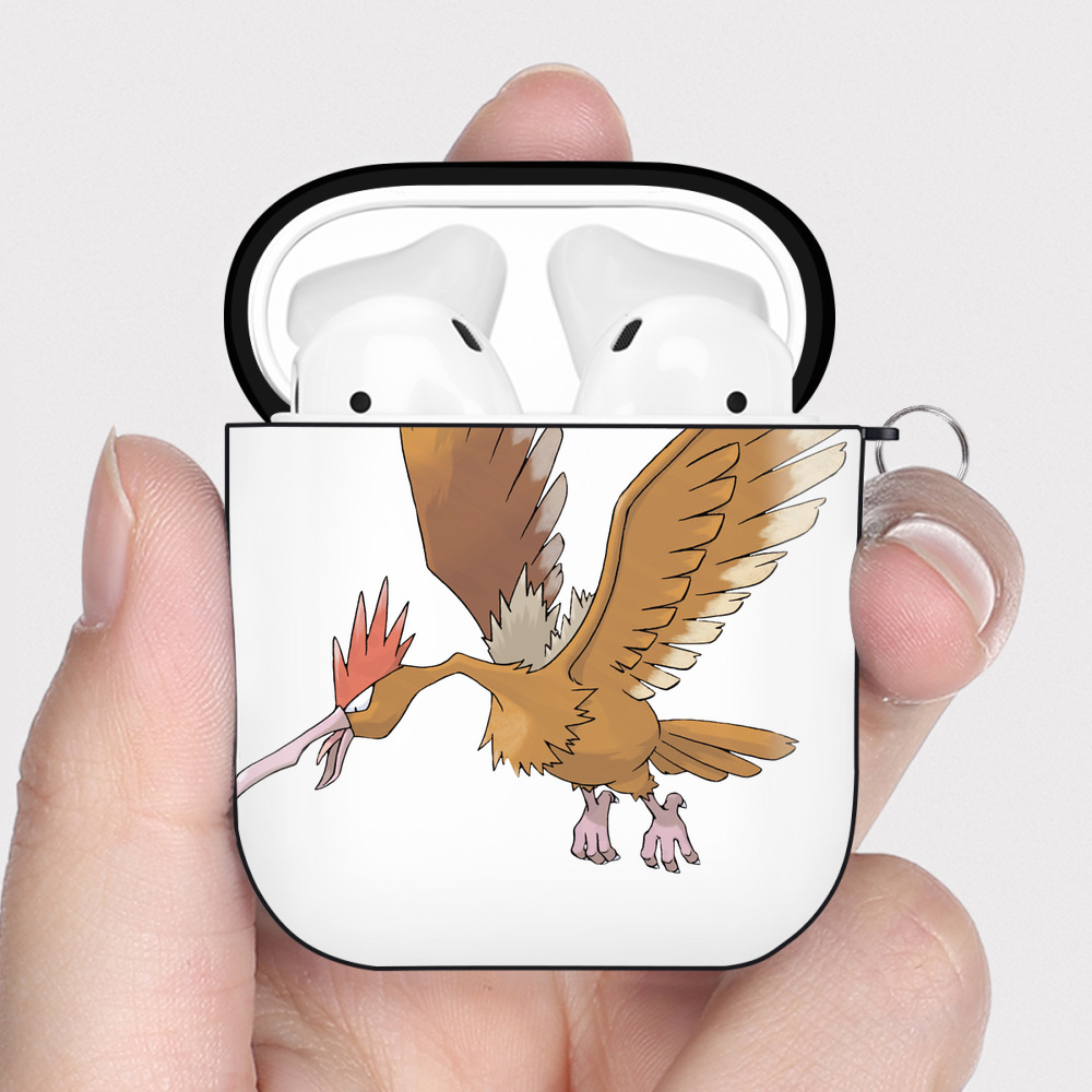 （画像用） ポケットモンスター Pokémon AirPods 第2世代保護ケース ハードシェル ブラック 耐衝撃・防指紋・カラビナ付き