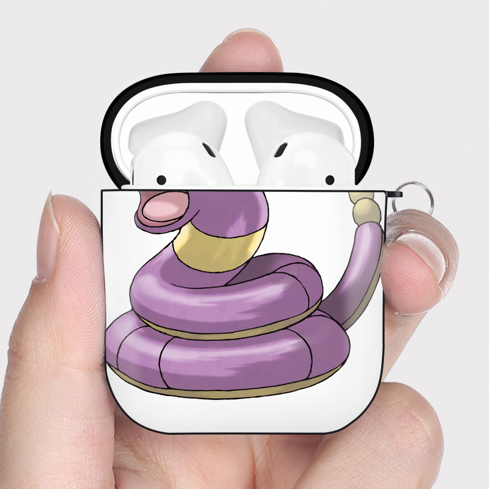 （画像用） ポケットモンスター Pokémon AirPods 第2世代保護ケース ハードシェル ブラック 耐衝撃・防指紋・カラビナ付き