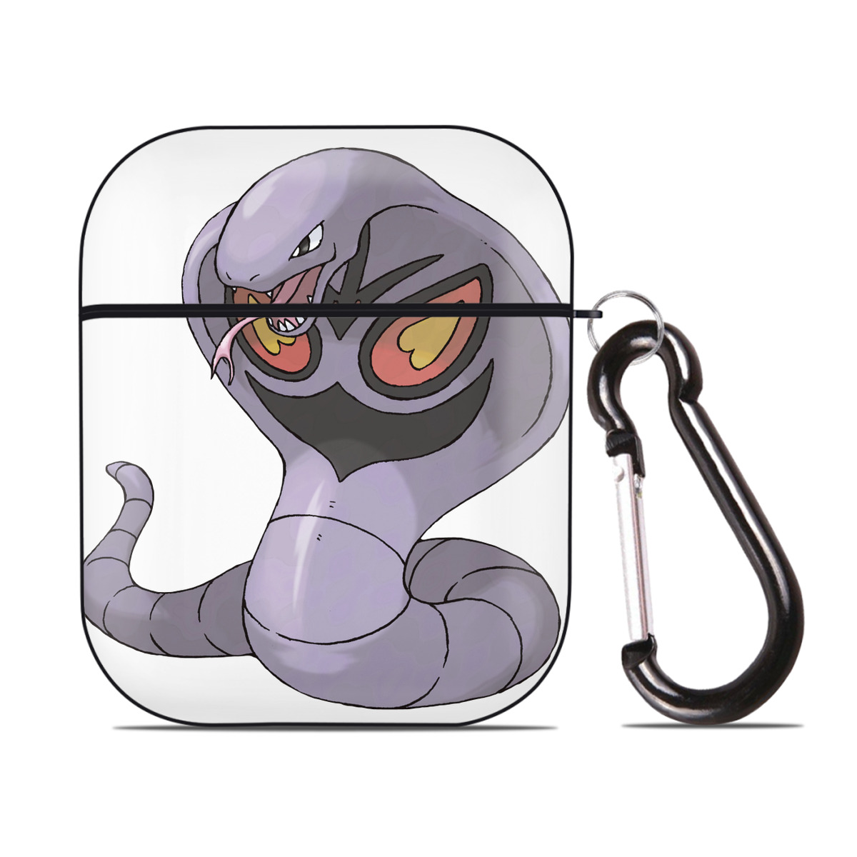 （画像用） ポケットモンスター Pokémon AirPods 第2世代保護ケース ハードシェル ブラック 耐衝撃・防指紋・カラビナ付き