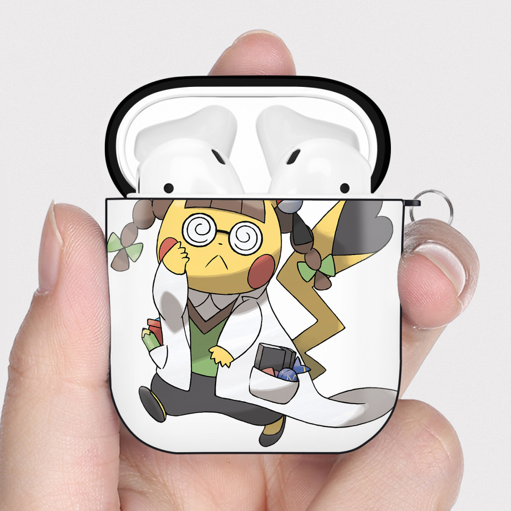 （画像用） ポケットモンスター Pokémon AirPods 第2世代保護ケース ハードシェル ブラック 耐衝撃・防指紋・カラビナ付き