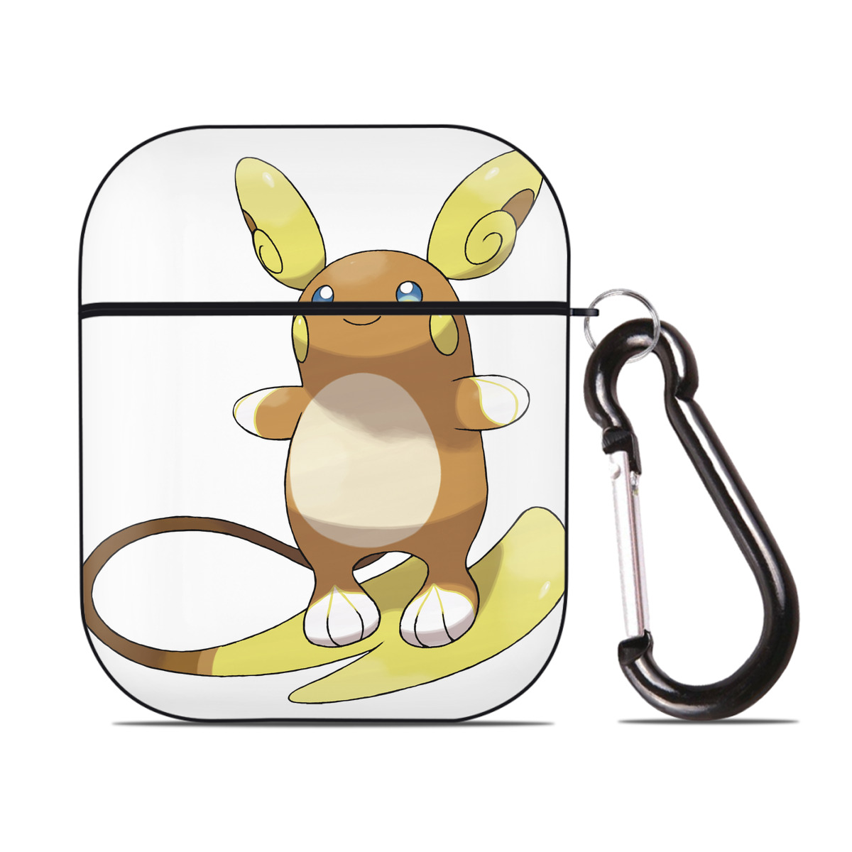 （画像用） ポケットモンスター Pokémon AirPods 第2世代保護ケース ハードシェル ブラック 耐衝撃・防指紋・カラビナ付き
