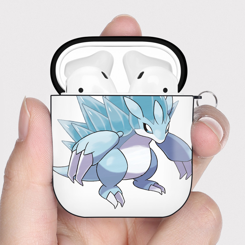 （画像用） ポケットモンスター Pokémon AirPods 第2世代保護ケース ハードシェル ブラック 耐衝撃・防指紋・カラビナ付き