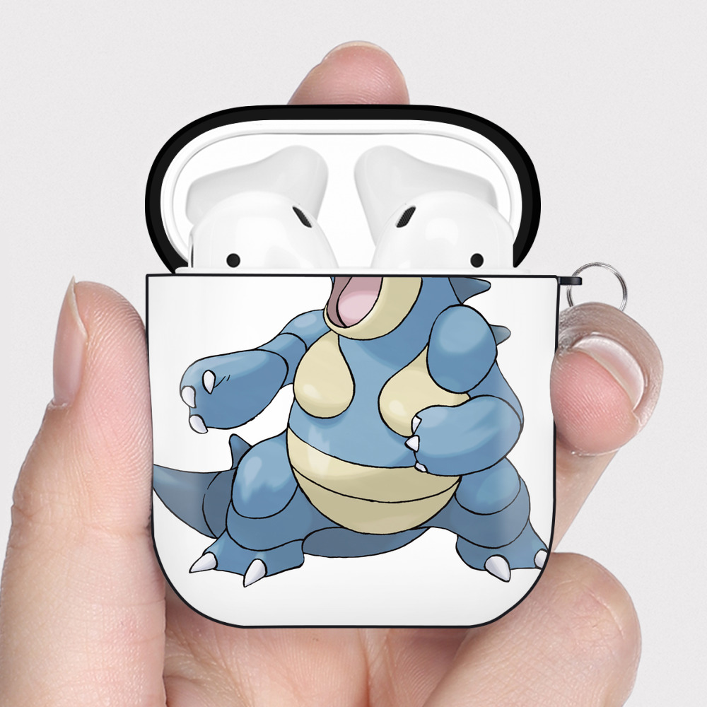 （画像用） ポケットモンスター Pokémon AirPods 第2世代保護ケース ハードシェル ブラック 耐衝撃・防指紋・カラビナ付き