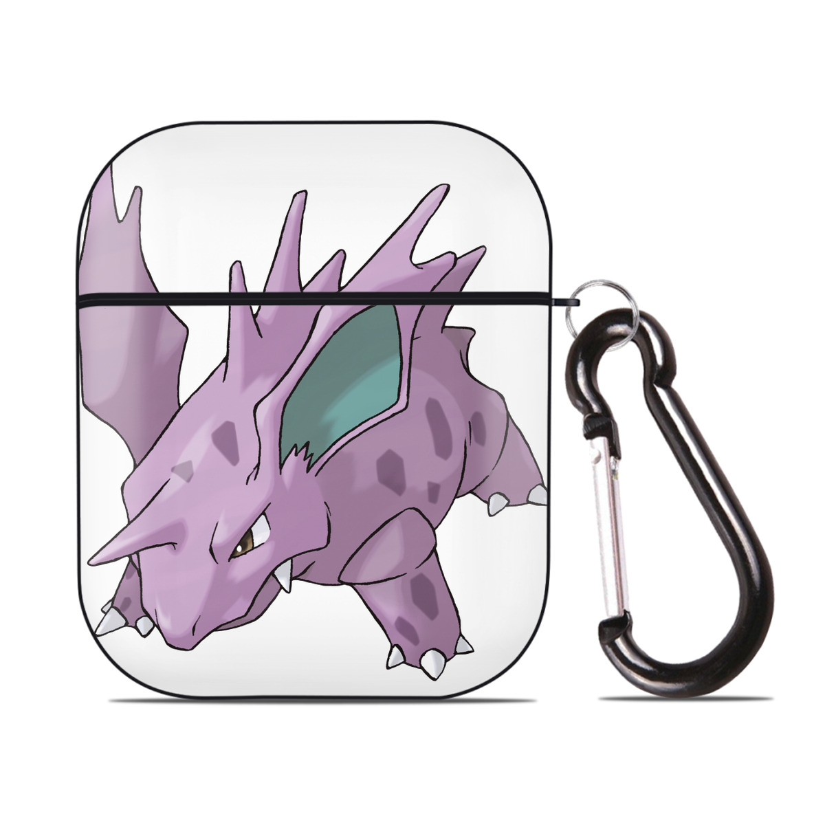 （画像用） ポケットモンスター Pokémon AirPods 第2世代保護ケース ハードシェル ブラック 耐衝撃・防指紋・カラビナ付き