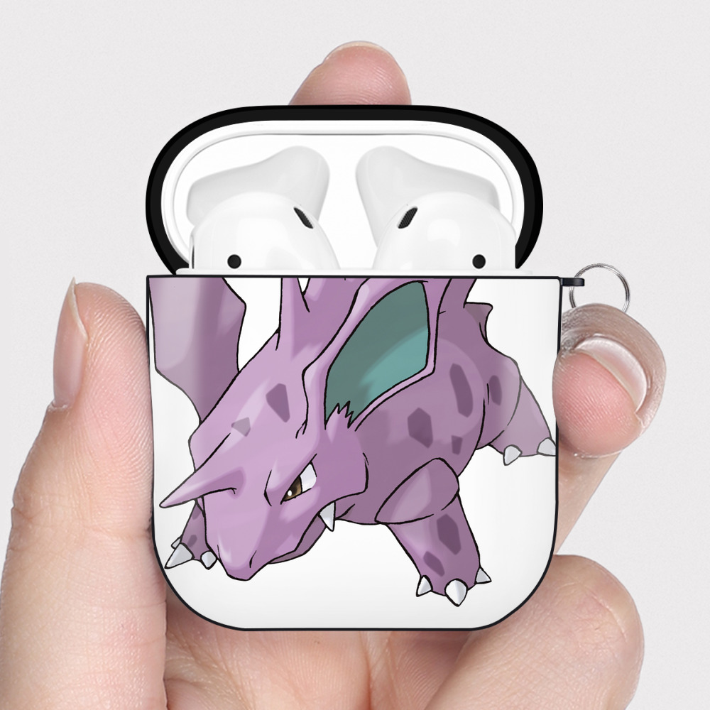 （画像用） ポケットモンスター Pokémon AirPods 第2世代保護ケース ハードシェル ブラック 耐衝撃・防指紋・カラビナ付き