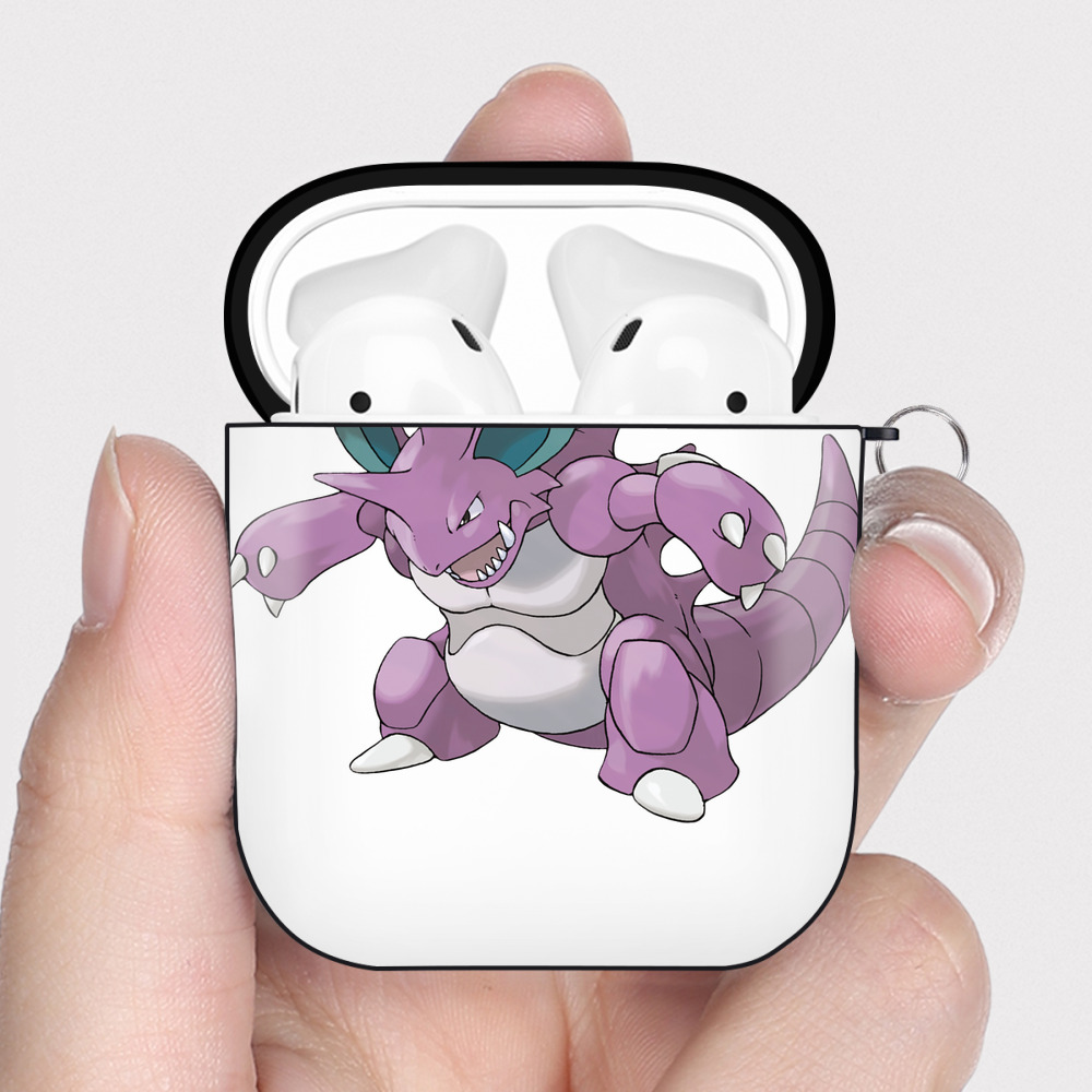 （画像用） ポケットモンスター Pokémon AirPods 第2世代保護ケース ハードシェル ブラック 耐衝撃・防指紋・カラビナ付き