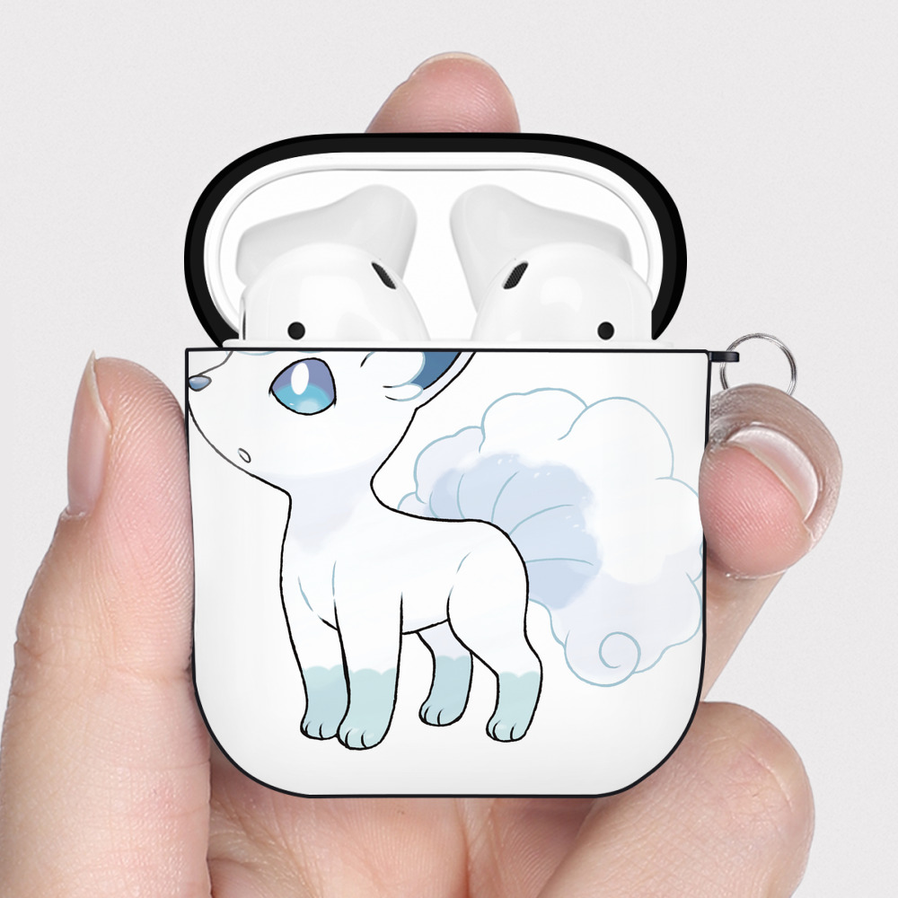 （画像用） ポケットモンスター Pokémon AirPods 第2世代保護ケース ハードシェル ブラック 耐衝撃・防指紋・カラビナ付き