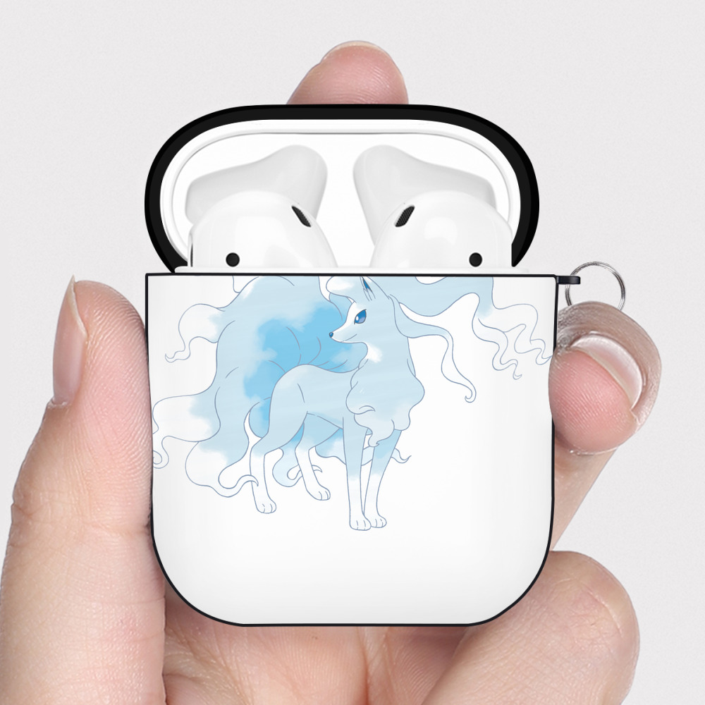（画像用） ポケットモンスター Pokémon AirPods 第2世代保護ケース ハードシェル ブラック 耐衝撃・防指紋・カラビナ付き