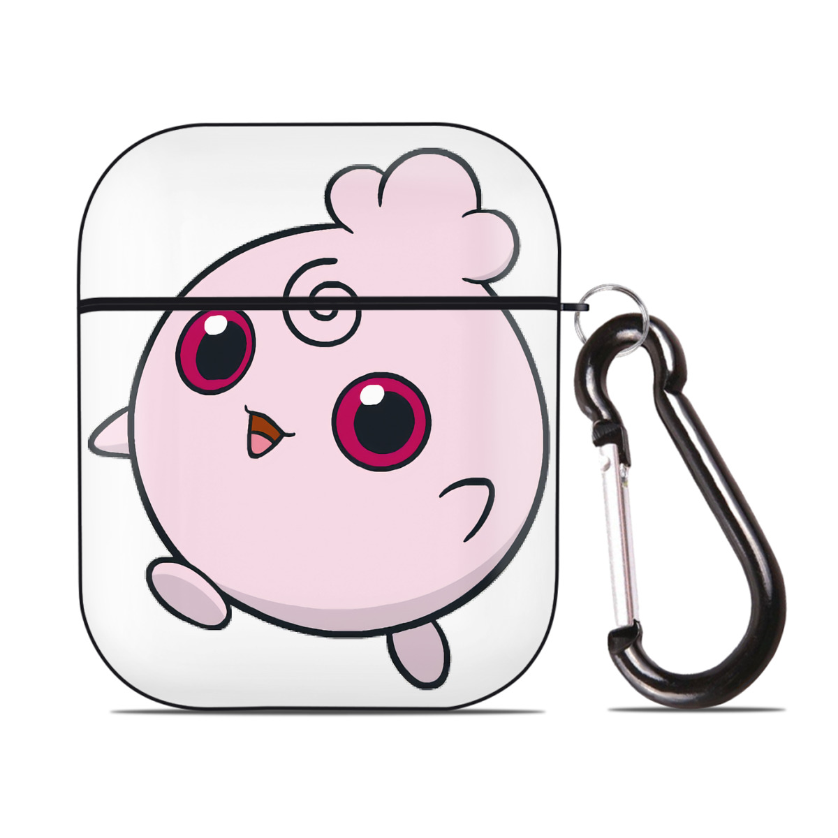 （画像用） ポケットモンスター Pokémon AirPods 第2世代保護ケース ハードシェル ブラック 耐衝撃・防指紋・カラビナ付き