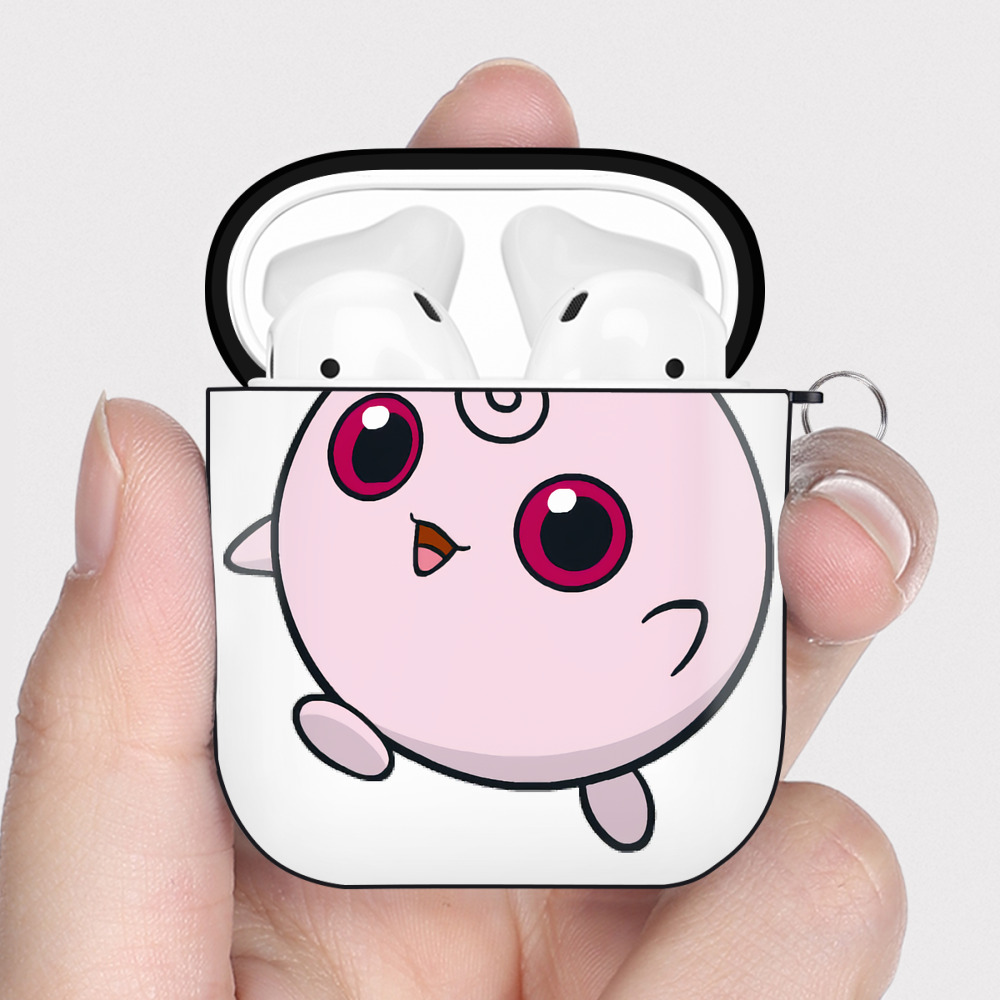 （画像用） ポケットモンスター Pokémon AirPods 第2世代保護ケース ハードシェル ブラック 耐衝撃・防指紋・カラビナ付き