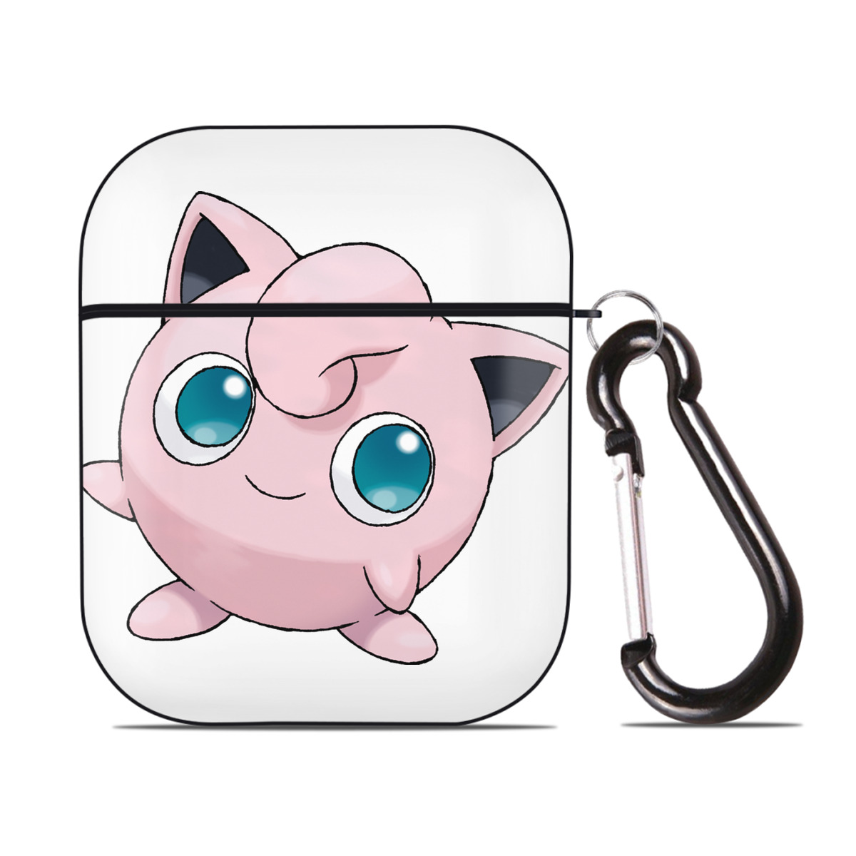 （画像用） ポケットモンスター Pokémon AirPods 第2世代保護ケース ハードシェル ブラック 耐衝撃・防指紋・カラビナ付き