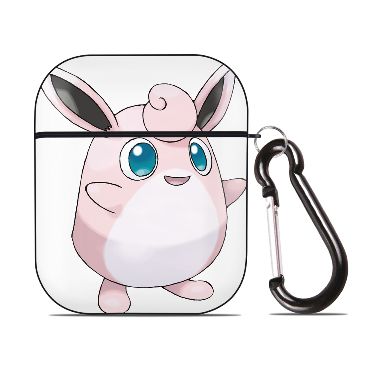 （画像用） ポケットモンスター Pokémon AirPods 第2世代保護ケース ハードシェル ブラック 耐衝撃・防指紋・カラビナ付き