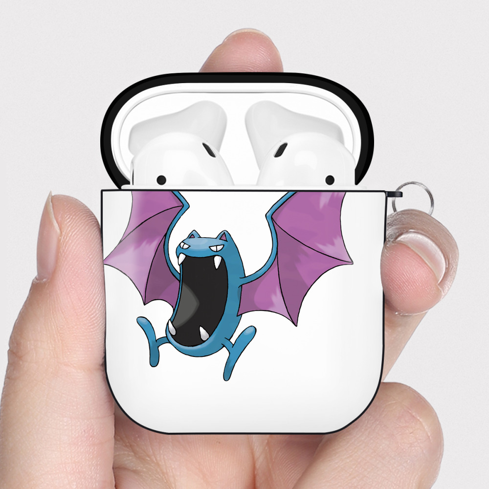 （画像用） ポケットモンスター Pokémon AirPods 第2世代保護ケース ハードシェル ブラック 耐衝撃・防指紋・カラビナ付き