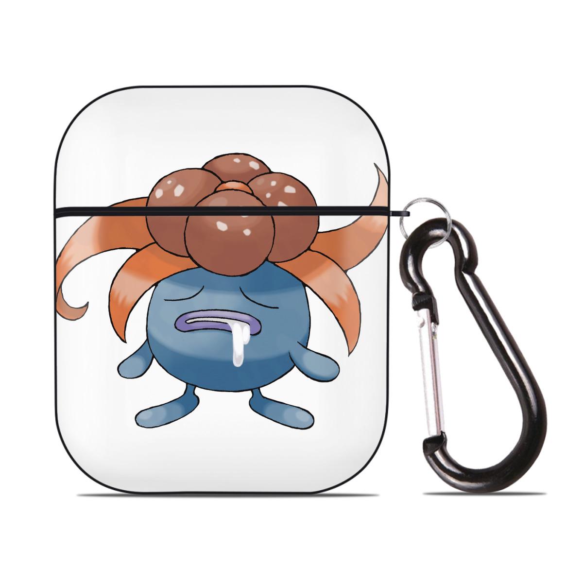 （画像用） ポケットモンスター Pokémon AirPods 第2世代保護ケース ハードシェル ブラック 耐衝撃・防指紋・カラビナ付き