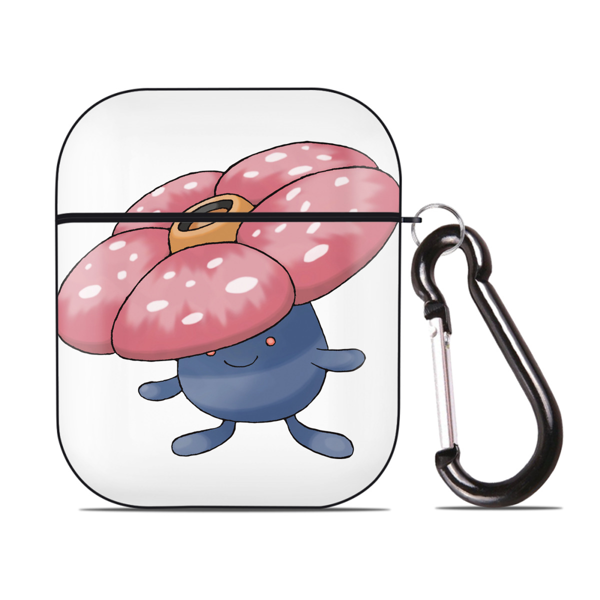 （画像用） ポケットモンスター Pokémon AirPods 第2世代保護ケース ハードシェル ブラック 耐衝撃・防指紋・カラビナ付き