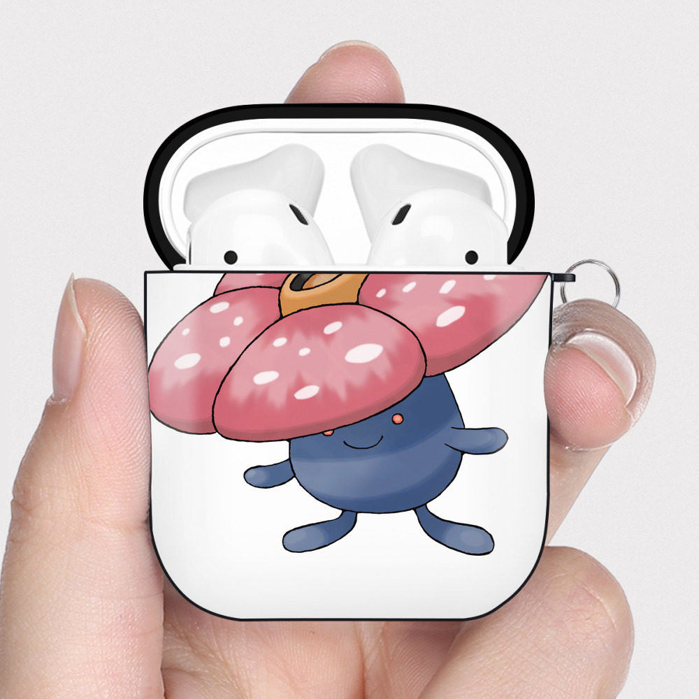 （画像用） ポケットモンスター Pokémon AirPods 第2世代保護ケース ハードシェル ブラック 耐衝撃・防指紋・カラビナ付き