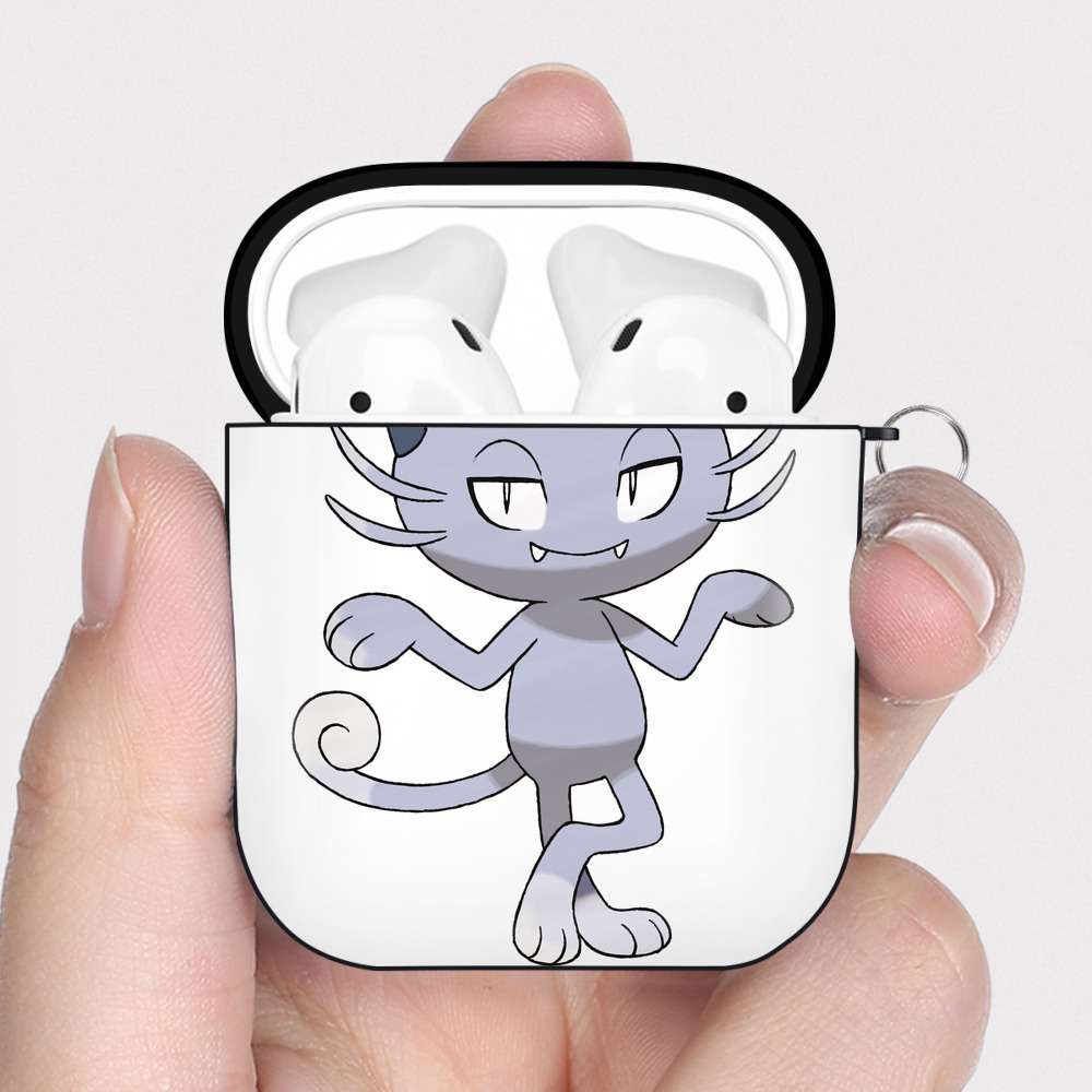 （画像用） ポケットモンスター Pokémon AirPods 第2世代保護ケース ハードシェル ブラック 耐衝撃・防指紋・カラビナ付き