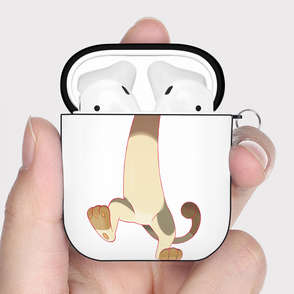 （画像用） ポケットモンスター Pokémon AirPods 第2世代保護ケース ハードシェル ブラック 耐衝撃・防指紋・カラビナ付き