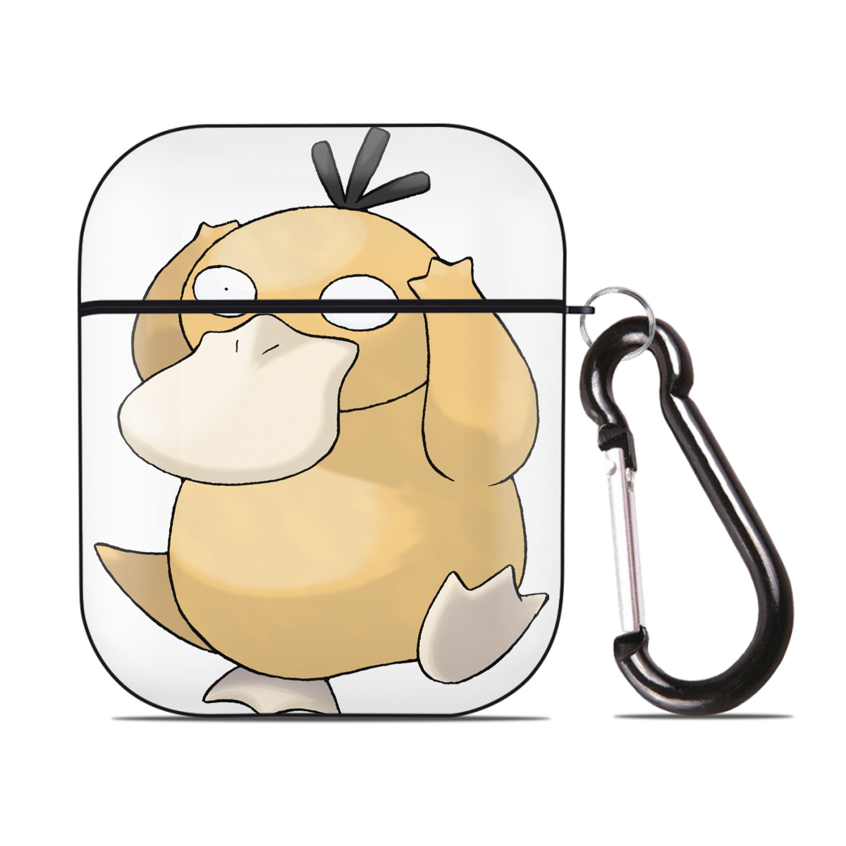 （画像用） ポケットモンスター Pokémon AirPods 第2世代保護ケース ハードシェル ブラック 耐衝撃・防指紋・カラビナ付き