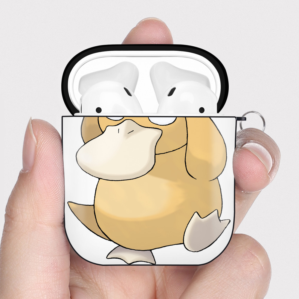 （画像用） ポケットモンスター Pokémon AirPods 第2世代保護ケース ハードシェル ブラック 耐衝撃・防指紋・カラビナ付き