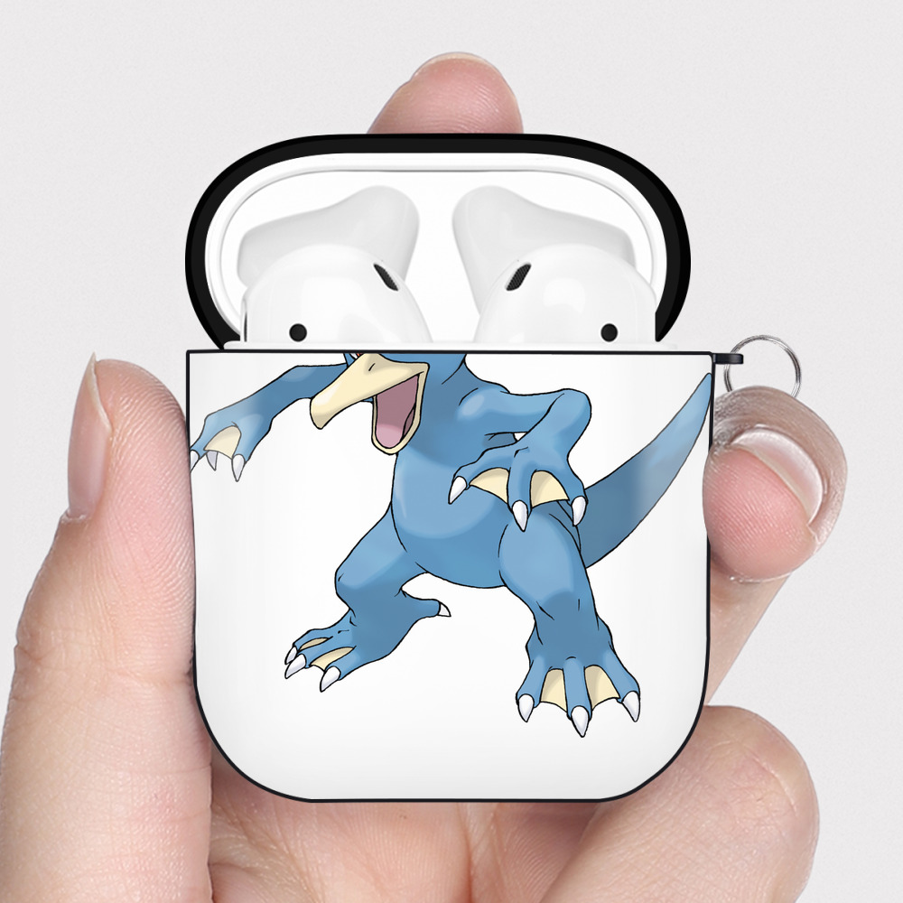 （画像用） ポケットモンスター Pokémon AirPods 第2世代保護ケース ハードシェル ブラック 耐衝撃・防指紋・カラビナ付き