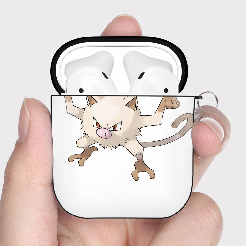 （画像用） ポケットモンスター Pokémon AirPods 第2世代保護ケース ハードシェル ブラック 耐衝撃・防指紋・カラビナ付き